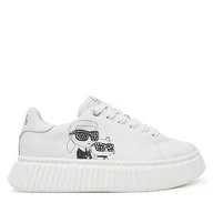 Buty dla dziewczynek - Sneakersy Karl Lagerfeld Kids Z30371 M Biały - miniaturka - grafika 1
