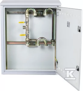 Punkt redukcyjno-pomiarowy na 2 gazom. G4/G6, w pionie, w skrzynce metalowej, 700x850x250 -antracyt - Akcesoria grzewcze - miniaturka - grafika 1