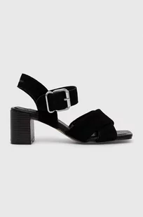 Pepe Jeans sandały zamszowe ALTEA kolor czarny PLS90584 - Sandały damskie - miniaturka - grafika 1