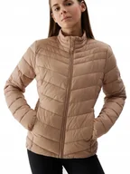 Kurtki damskie - KURTKA damska 4F 4FWSS24TDJAF350-83S na stójce przejściowa beżowa L - miniaturka - grafika 1