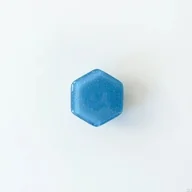 Klamki - Gałka meblowa Hexagon Szklana Błękitna - miniaturka - grafika 1