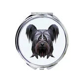 Lusterka do makijażu - Skye Terrier Lusterko składane Pies geometryczny - miniaturka - grafika 1