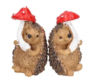 Jeż Dekoracyjny Figurka Ozdoba Jesień 2Szt - Decoupage - miniaturka - grafika 1