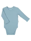Body dla niemowląt - Chłopięce body na długi rękaw prążek niebieskie Nicol,r.68 - miniaturka - grafika 1