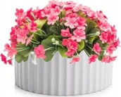 Donice - Polnix Osłonka ceramiczna biała misa elegancka 26x13 cm - miniaturka - grafika 1