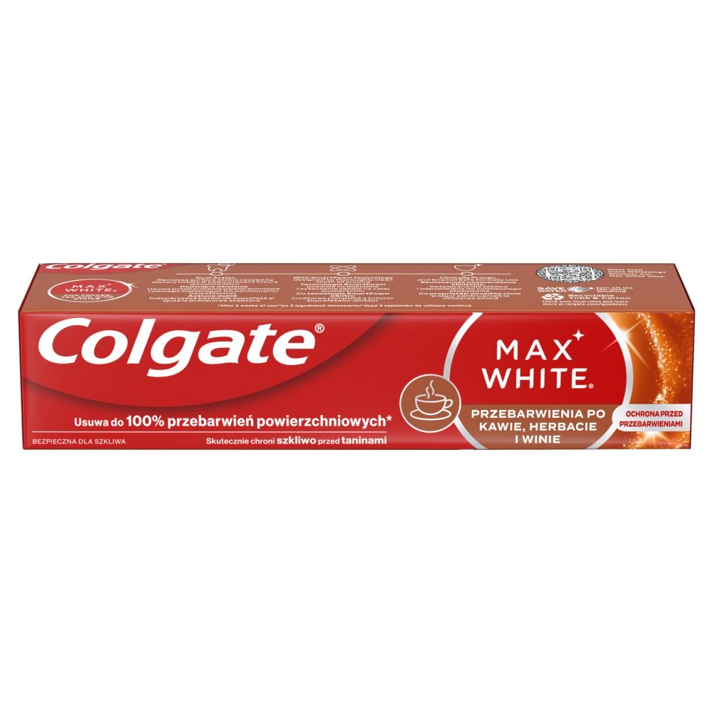 Colgate Max White Przebarwienia po Kawie, Herbacie i Winie
