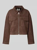 Kurtki damskie - Kurtka o kroju oversized z imitacji zamszu model ‘STINA’ - miniaturka - grafika 1