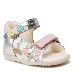 Kickers Sandały Binsia-2 860597-10 Blanc Rose Pois Multic - Sandały damskie - miniaturka - grafika 1