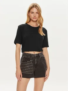 JDY T-Shirt Mila 15330819 Czarny Regular Fit - Koszulki i topy damskie - miniaturka - grafika 1