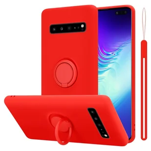 Pokrowiec Do Samsung Galaxy S10 5G w LIQUID CZERWONY Etui TPU Obudowa Ochronny Case Cover Plecki Cadorabo - Etui i futerały do telefonów - miniaturka - grafika 1