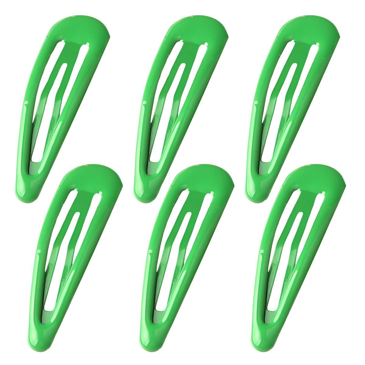 Spinki do Włosów Zielone Zestaw 6 sztuk Pyki Lakierowane Lekkie Wytrzymałe