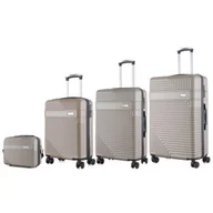 Walizki - Zestaw walizek SEMI LINE T5760-0 Złoty beż - miniaturka - grafika 1