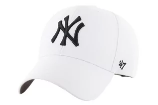 Czapki damskie - 47 Brand New York Yankees Mvp Cap B-Mvp17Wbv-Whf Unisex Czapka Z Daszkiem Biała - grafika 1