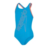 Stroje kąpielowe dla dziewczynek - Stroje kąpielowe treningowe dziewczęce Speedo Placement Muscleback - miniaturka - grafika 1