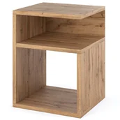 Szafki nocne - NOWOCZESNA SZAFKA NOCNA STOLIK NOCNY NAKASTLIK DĄB WOTAN SYPIALNIA - miniaturka - grafika 1