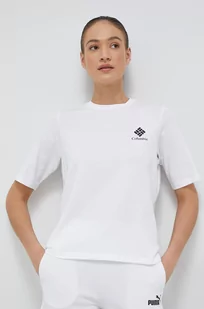 Columbia t-shirt damski kolor biały - Koszulki sportowe damskie - miniaturka - grafika 1