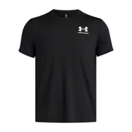 Koszulki sportowe męskie - Koszulka męska Under Armour Heatgear Fitted SS Black/White XL - miniaturka - grafika 1