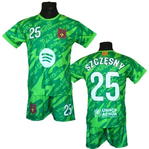 SZCZĘSNY koszulka + spodenki BARCELONA zielony dla dzieci - Piłka nożna - miniaturka - grafika 1