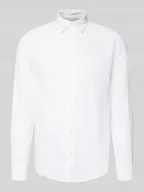 Koszule męskie - koszula casualowa o kroju slim fit z mieszanki bawełny i lnu model 'CAIDENLS SOLID' - miniaturka - grafika 1