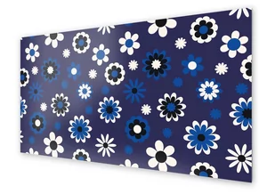 Panel kuchenny HOMEPRINT Kwiatki na granatowym tle 120x60 cm - Dekoracje domu - miniaturka - grafika 1