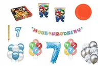 Miseczki i talerzyki dla dzieci - Zestaw Urodzinowy 7 urodziny Super Mario - miniaturka - grafika 1