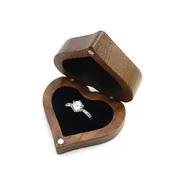 Biżuteria - akcesoria - Drewniane pudełko na pierścionek, pudełko na pierścionek zaręczynowy, zaręczyny, ceremonia ślubna, pudełko na pierścionek - miniaturka - grafika 1