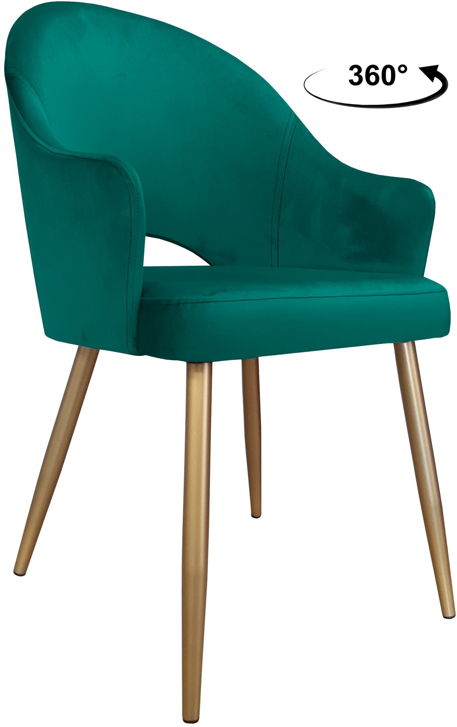 Krzesło obrotowe Velvet podstawa złota MG20