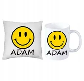 Gadżety dla niej i dla niego - ZESTAW PREZENT PODUSZKA + KUBEK Emotka Uśmiech - miniaturka - grafika 1