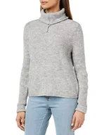 Swetry damskie - ONLY Sweter damski Karinna, jasnoszary melanżowy, L - miniaturka - grafika 1