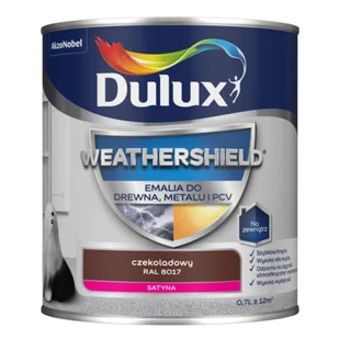 Dulux Emalia Weathershield do drewna, metalu i PCV czekoladowy RAL 8017 - Emalie - miniaturka - grafika 1