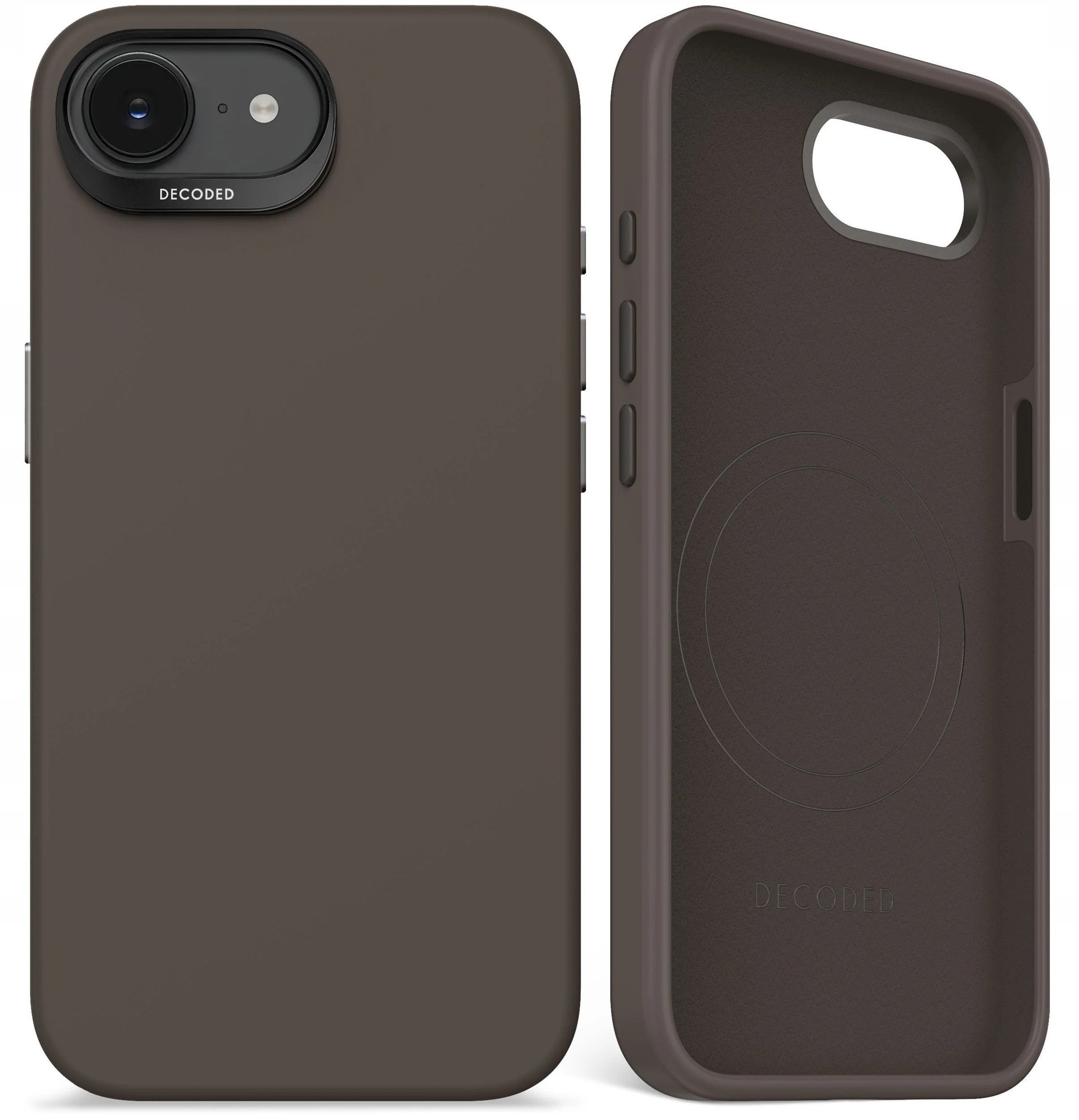 Decoded Silicone Backcover - silikonowa obudowa ochronna do iPhone 16e kompatybilna z MagSafe charcoal