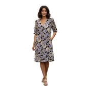 Sukienki - Sukienka damska Vero Moda Paja luźna do kolan w kwiaty-XS - miniaturka - grafika 1