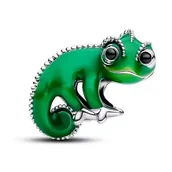 Wisiorki - Zawieszka Charms SREBRO 925 Koralik Disney Zielony Kameleon Pascal - miniaturka - grafika 1