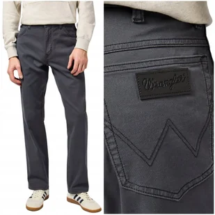 Wrangler TEXAS Black klasyczne czarne proste spodnie materiałowe W40 L32 - Spodnie męskie Wrangler TEXAS Black klasyczne czarne proste spodnie materiałowe W40 L32 - Spodnie męskie - miniaturka - grafika 1