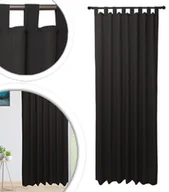 Zasłony - Gotowe Zasłony 145x200 Półzaciemniająca Zasłona Polski Producent CZARNY - miniaturka - grafika 1