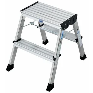 Krause Schodki dwustronne składane alu 2,45m 130037 - Drabiny - miniaturka - grafika 1