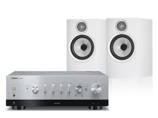 Yamaha R-N1000A (srebrny) + 606 S3 (biały) - Zestawy stereo - miniaturka - grafika 1