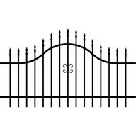 Ogrodzenia - Przęsło Oskar plus II 180 x 90-120 cm czarny - miniaturka - grafika 1