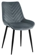 Krzesła - ExitoDesign Krzesło tapicerowane Aron velvet ciemny szary - miniaturka - grafika 1