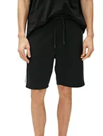 Spodenki damskie - Koton Męskie szorty w paski ze ściągaczem, kieszeń, krój slim fit, czarny (999), XL - miniaturka - grafika 1