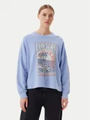 Bluzy damskie - Roxy Bluza ERJKT04276 Niebieski Relaxed Fit - miniaturka - grafika 1