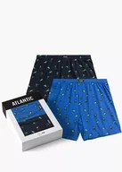 Majtki męskie - BOKSERKI ATLANTIC 2MBH-006 WL25 (kolor granat- niebieski c., rozmiar M) - miniaturka - grafika 1