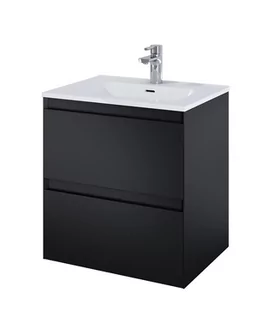 Elita 168143 SZAFKA podumywalkowa SPLIT 60 2S BLACK MATT PDW - Szafki łazienkowe - miniaturka - grafika 1