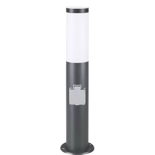Lampa Ogrodowa Dahlia Antracytowa z Gniazdem - Lampy ogrodowe - miniaturka - grafika 1