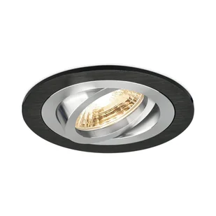 Reflektor wpuszczany GU10 rama wpuszczana 35° obrotowy otwór Ø75mm aluminium w komplecie GU10 5W żarówka LED 410 lumenów biały zimny czarny okrągły - Żarówki LED - miniaturka - grafika 1