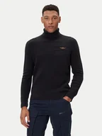 Swetry męskie - Aeronautica Militare Golf 252MA1587UL00904 Czarny Regular Fit - miniaturka - grafika 1