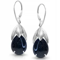 Kolczyki - Kolczyki noc kairu srebrne artystyczne kamień biżuteria 925 pudełko - miniaturka - grafika 1