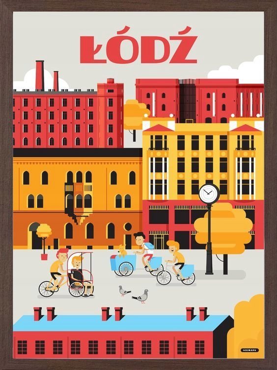 PODKŁADKA POD MYSZ Z Nadrukiem 22x18 cm Łódź Polska Tekst Prezent