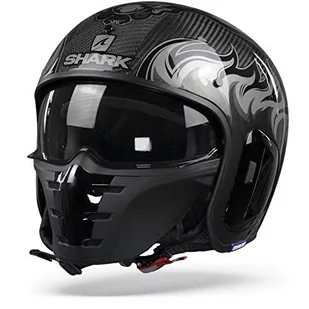 Kask motocyklowy Shark S-DRAK 2 Carbon DAGON DAA, czarny/antracyt, XS - Kaski motocyklowe - miniaturka - grafika 1