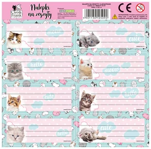 Derform, Naklejki Na Zeszyty, Cleo i Frank - Szkolne artykuły papiernicze - miniaturka - grafika 1